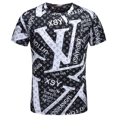 lv t shirt black and white|lv t shirts men's.